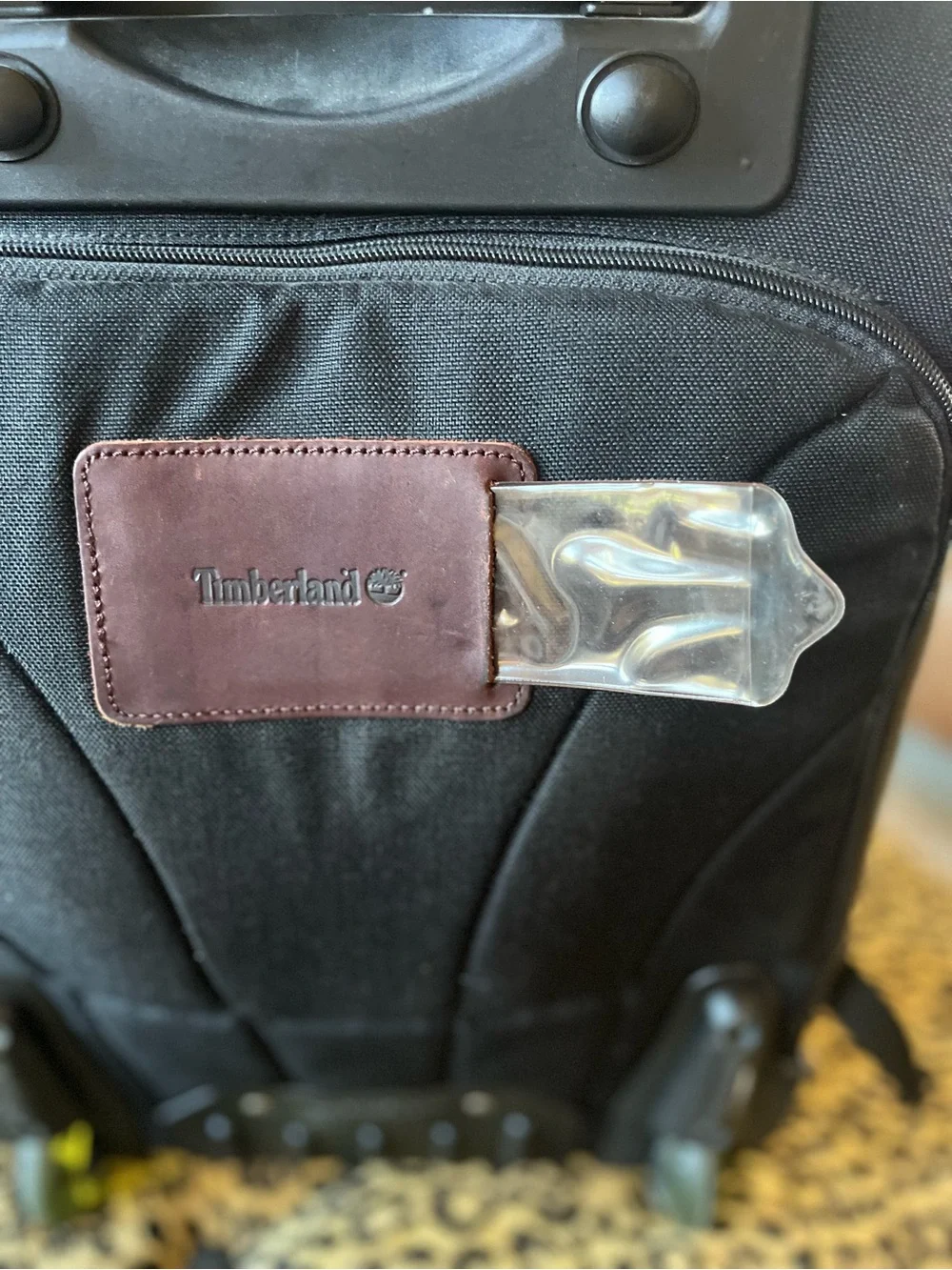 Timberland: Vintage leather trimmed canvas travel luggage/backpack